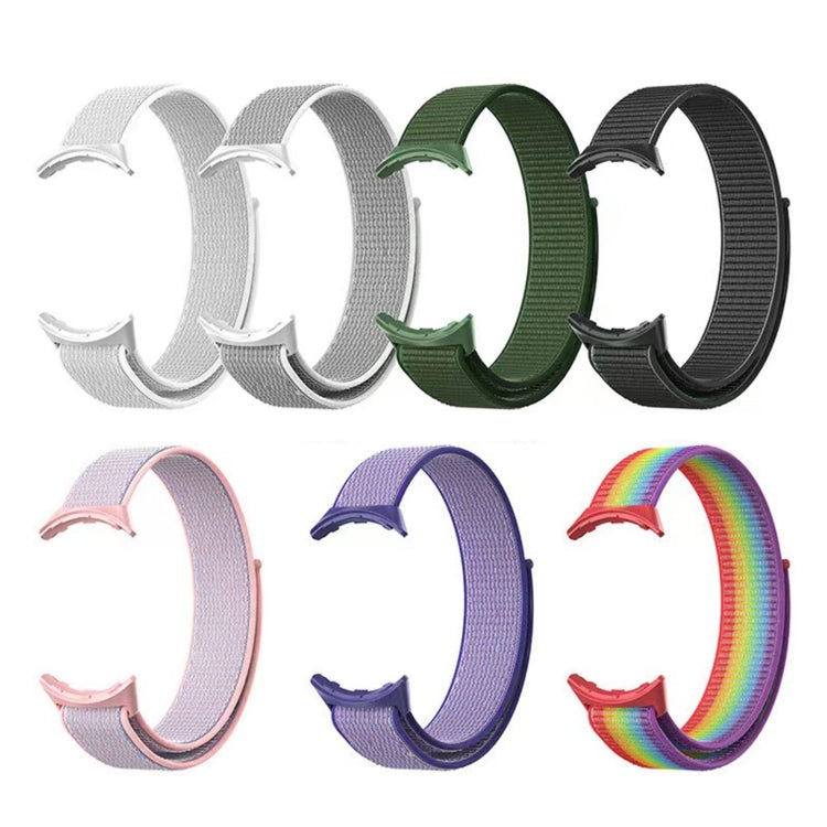 For Google Pixel Watch Nylon Woven Plastic Connector Watch Band(Blue Purple) - free shipping - PMC TechLife - Order now!