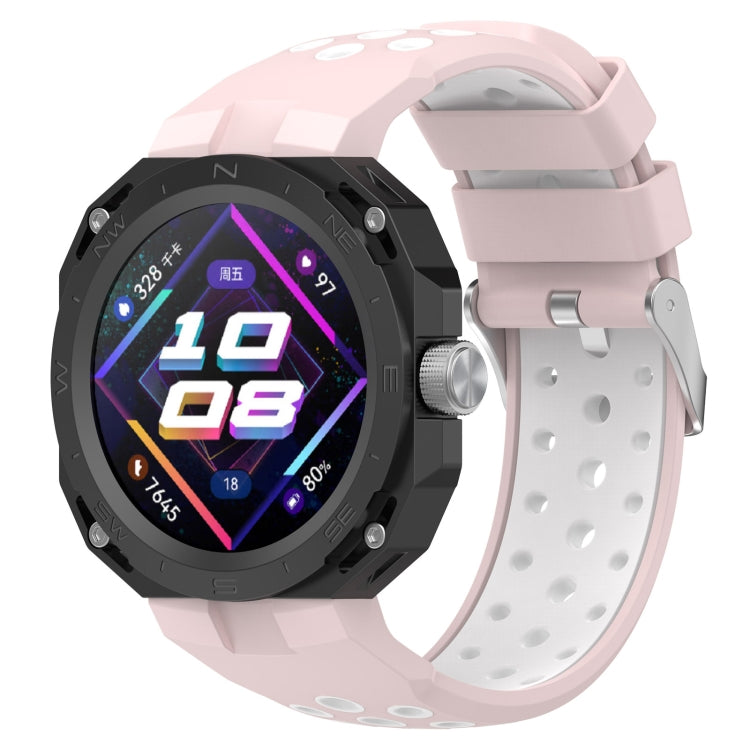 For Huawei Watch GT Cyber Two-color Silicone Watch Band(White Pink) - free shipping - PMC TechLife - Order now!