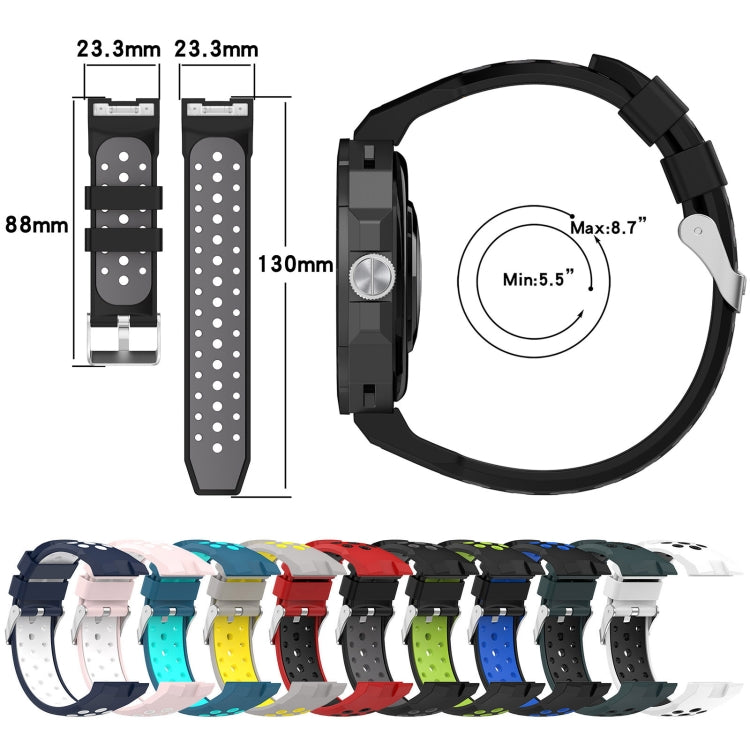 For Huawei Watch GT Cyber Two-color Silicone Watch Band(Black Fluorescent Green) - free shipping - PMC TechLife - Order now!