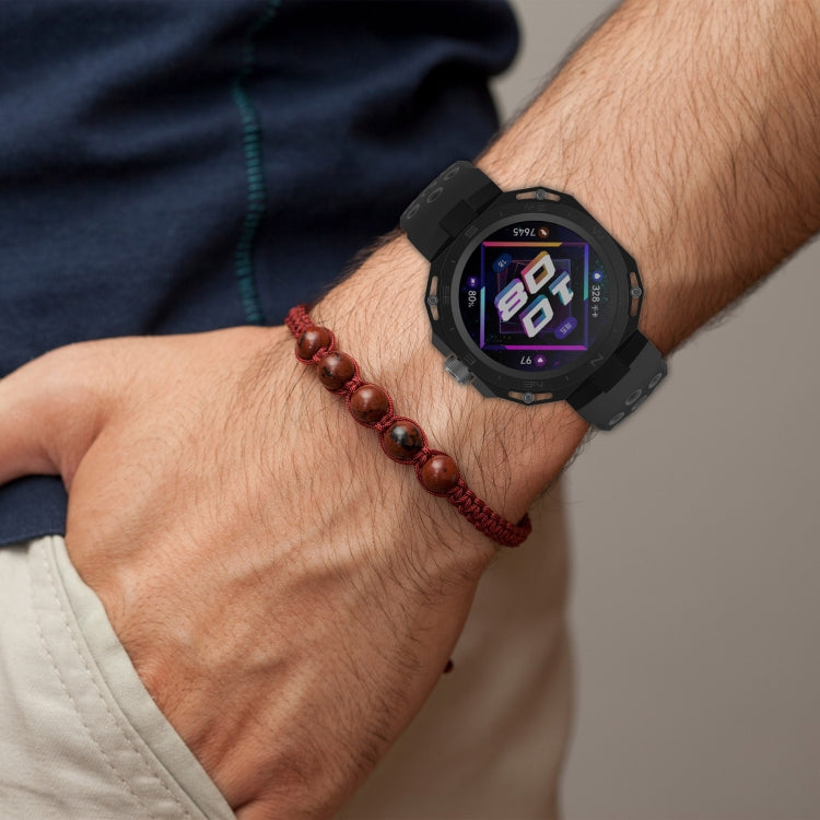 For Huawei Watch GT Cyber Two-color Silicone Watch Band(White Pink) - free shipping - PMC TechLife - Order now!