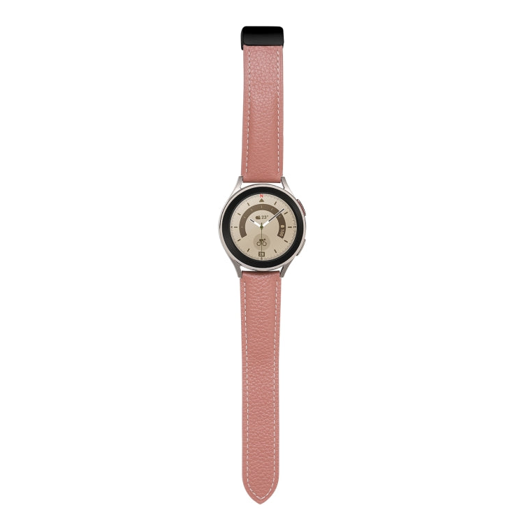 20mm Folding Buckle Genuine Leather Watch Band(Dark Pink) - free shipping - PMC TechLife - Order now!