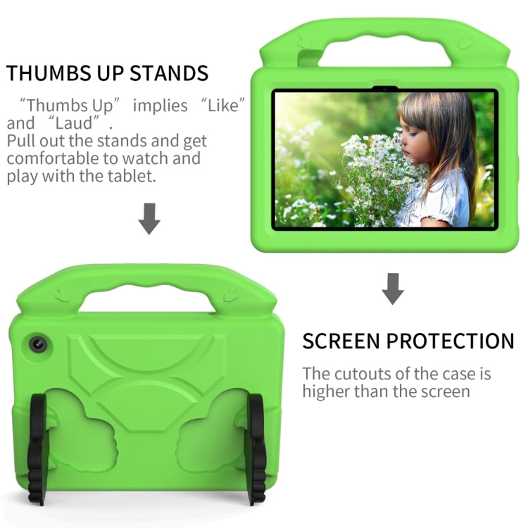 For Amazon Kindle Fire 7 2022 Children EVA Shockproof Tablet Case with Thumb Bracket(Green) - Amazon by PMC TechLife | Online Shopping South Africa | PMC TechLife | Buy Now Pay Later Mobicred
