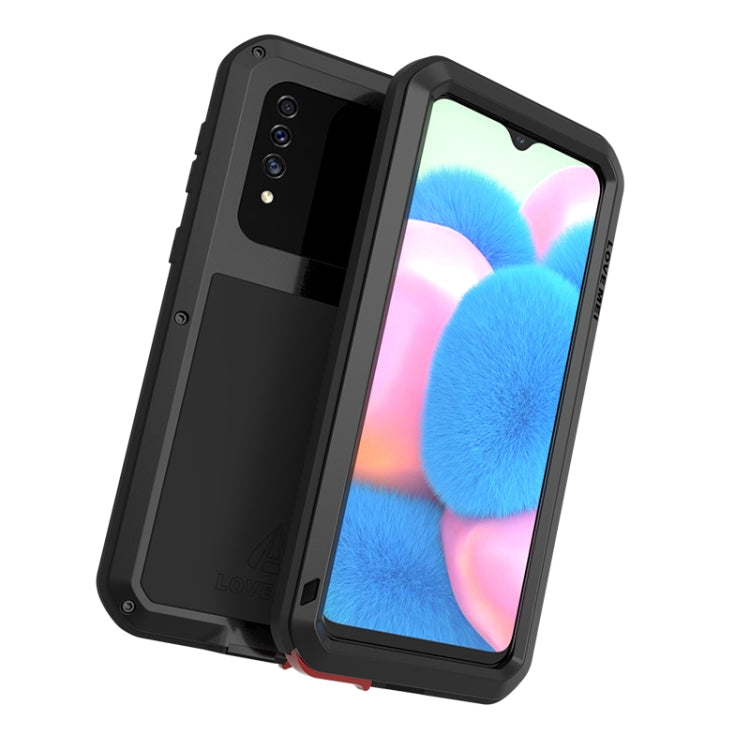 For Galaxy A30s LOVE MEI Metal Shockproof Waterproof Dustproof Protective Case(Black) - free shipping - PMC TechLife - Order now!