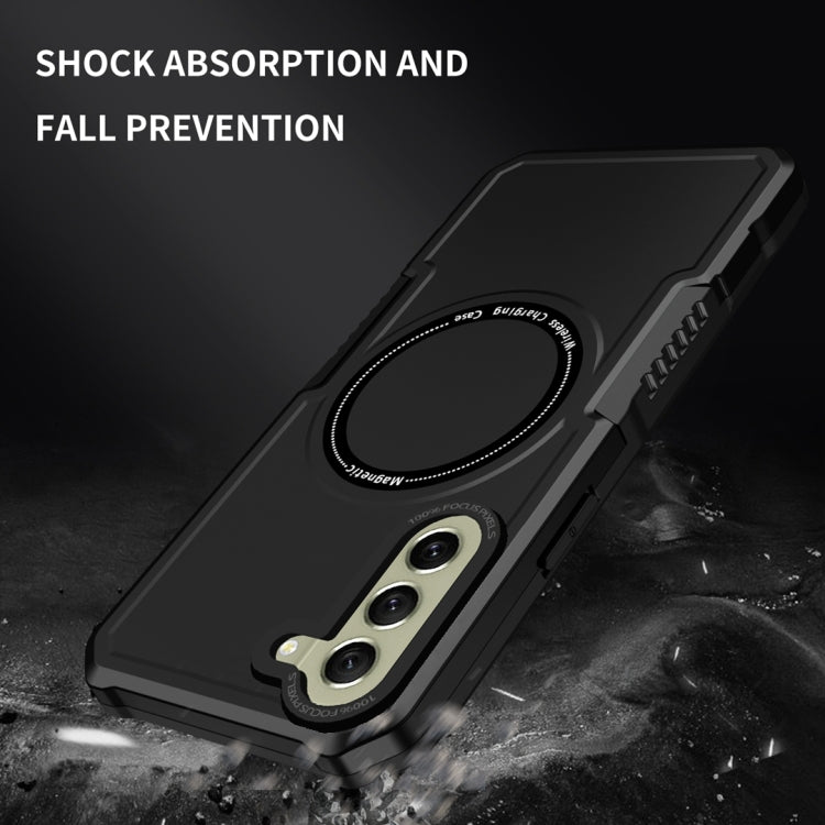 For Samsung Galaxy S21 FE 5G MagSafe Shockproof Armor Phone Case(Black) - Galaxy Phone Cases by PMC TechLife | Online Shopping South Africa | PMC TechLife | Buy Now Pay Later Mobicred