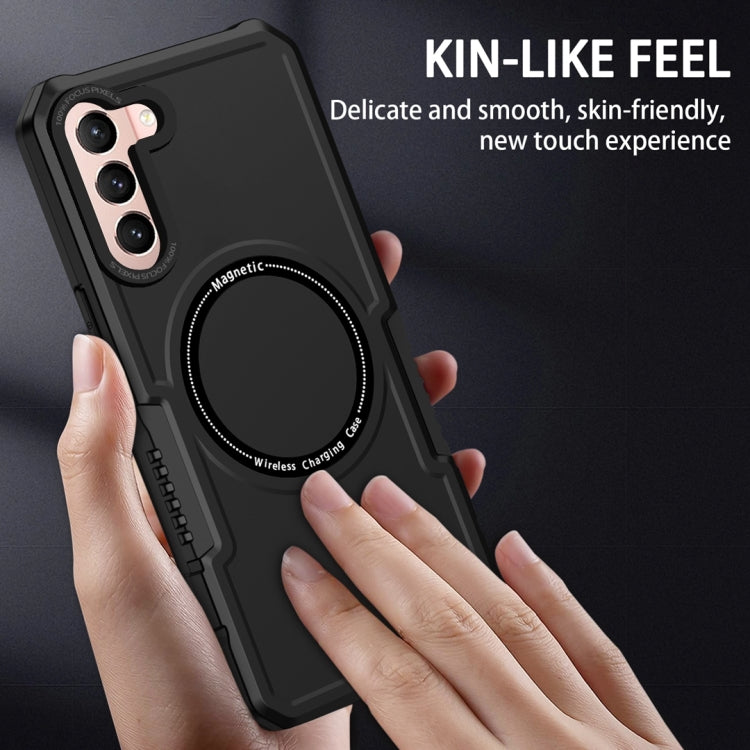 For Samsung Galaxy S22+ 5G MagSafe Shockproof Armor Phone Case(Black) - Galaxy S22+ 5G Cases by PMC TechLife | Online Shopping South Africa | PMC TechLife | Buy Now Pay Later Mobicred