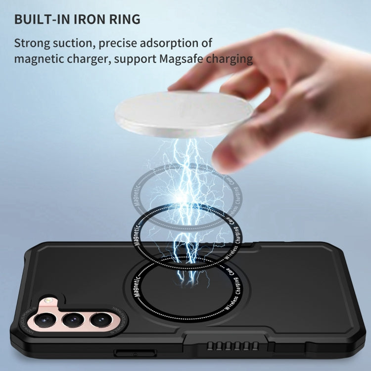 For Samsung Galaxy S22+ 5G MagSafe Shockproof Armor Phone Case(Black) - Galaxy S22+ 5G Cases by PMC TechLife | Online Shopping South Africa | PMC TechLife | Buy Now Pay Later Mobicred