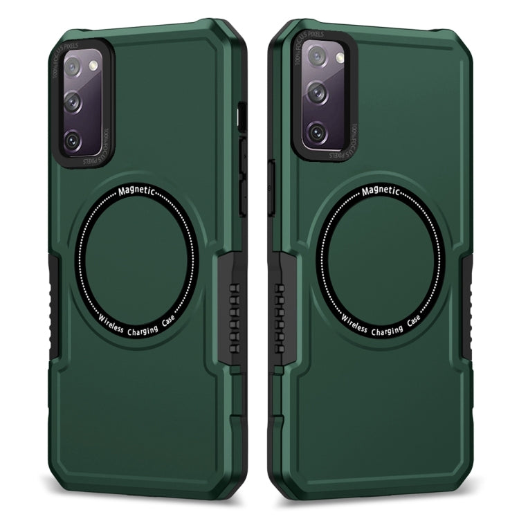 For Samsung Galaxy S20 FE MagSafe Shockproof Armor Phone Case(Dark Green) - free shipping - PMC TechLife - Order now!