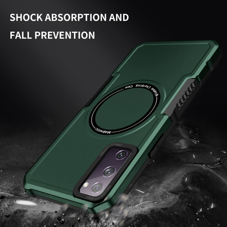For Samsung Galaxy S20 FE MagSafe Shockproof Armor Phone Case(Dark Green) - free shipping - PMC TechLife - Order now!