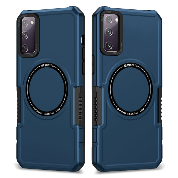 For Samsung Galaxy S20 FE MagSafe Shockproof Armor Phone Case(Dark Blue) - Galaxy S20 FE Cases by PMC TechLife | Online Shopping South Africa | PMC TechLife