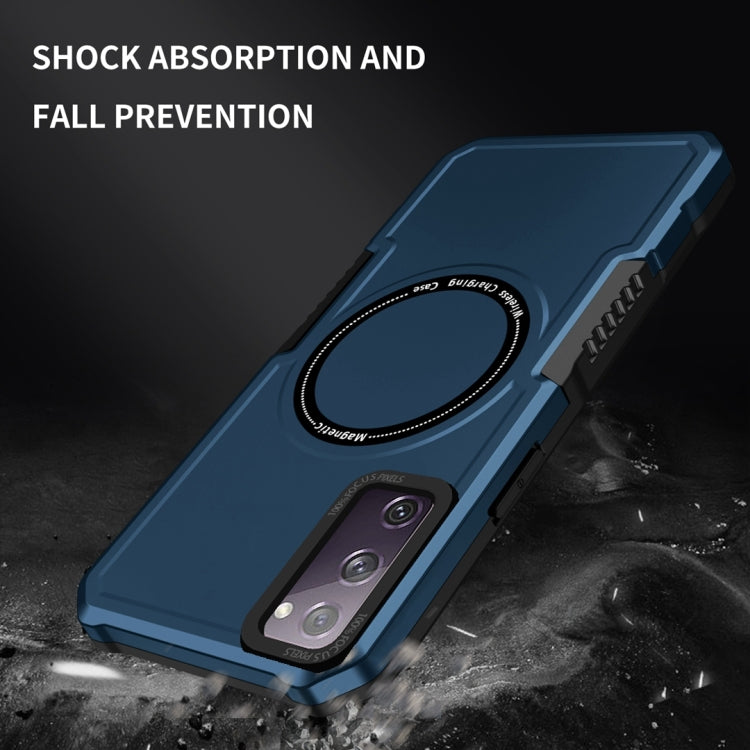 For Samsung Galaxy S20 FE MagSafe Shockproof Armor Phone Case(Dark Blue) - Galaxy S20 FE Cases by PMC TechLife | Online Shopping South Africa | PMC TechLife