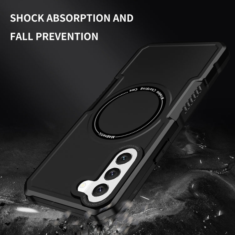 For Samsung Galaxy S22 5G MagSafe Shockproof Armor Phone Case(Black) - Galaxy S22 5G Cases by PMC TechLife | Online Shopping South Africa | PMC TechLife