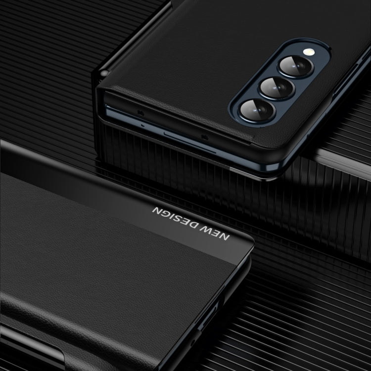 For Samsung Galaxy Z Fold4 Shockproof Full Coverage Leather Phone Case with Pen Slot(Pink) - free shipping - PMC TechLife - Order now!