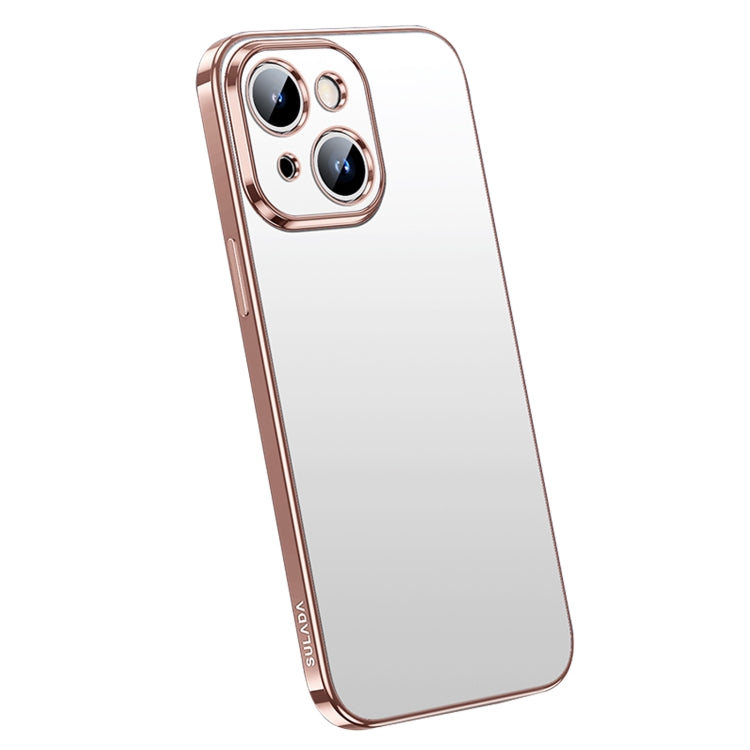For iPhone 14 SULADA Electroplating Frosted All-inclusive TPU Phone Case(Pink) - iPhone 14 Cases by SULADA | Online Shopping South Africa | PMC TechLife | Buy Now Pay Later Mobicred