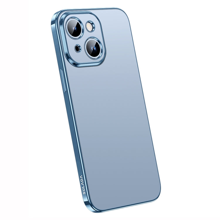 For iPhone 14 Plus SULADA Electroplating Frosted All-inclusive TPU Phone Case(Sierra Blue) - free shipping - PMC TechLife - Order now!