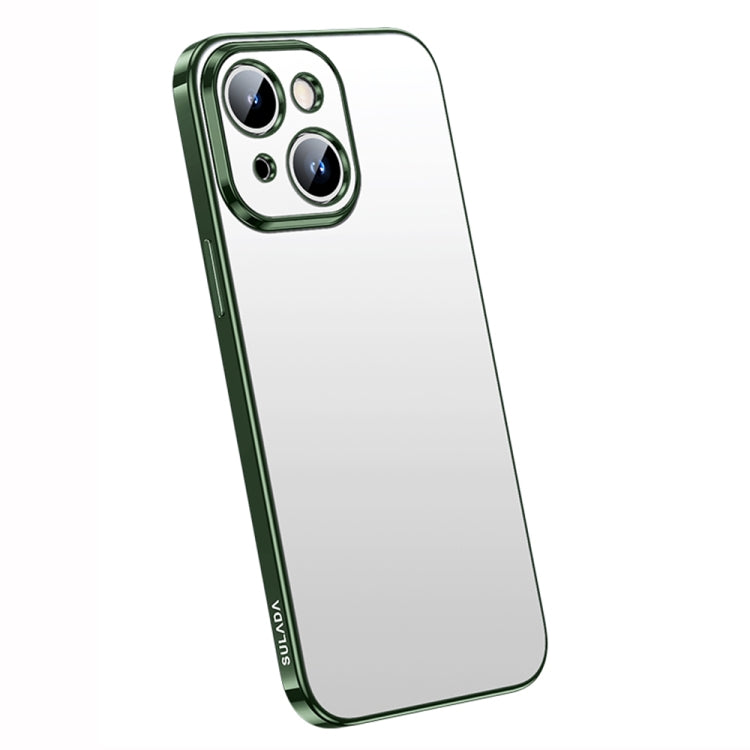 For iPhone 14 Plus SULADA Electroplating Frosted All-inclusive TPU Phone Case(Green) - iPhone 14 Plus Cases by SULADA | Online Shopping South Africa | PMC TechLife