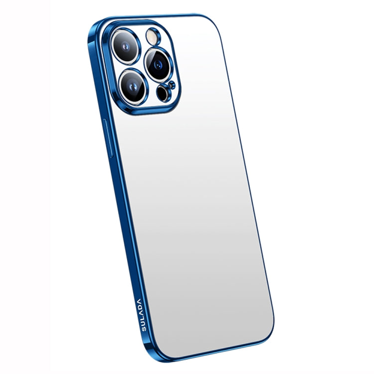 For iPhone 14 Pro SULADA Electroplating Frosted All-inclusive TPU Phone Case(Blue) - iPhone 14 Pro Cases by SULADA | Online Shopping South Africa | PMC TechLife