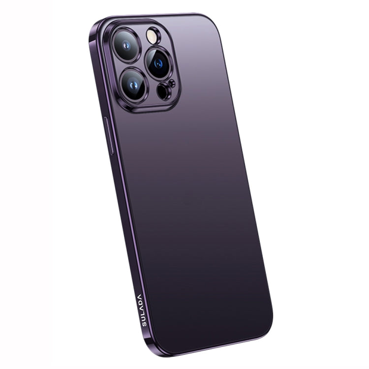 For iPhone 14 Pro SULADA Electroplating Frosted All-inclusive TPU Phone Case(Purple) - iPhone 14 Pro Cases by SULADA | Online Shopping South Africa | PMC TechLife | Buy Now Pay Later Mobicred