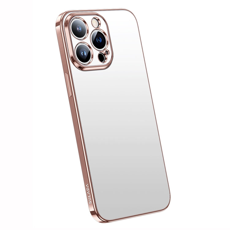 For iPhone 14 Pro Max SULADA Electroplating Frosted All-inclusive TPU Phone Case(Pink) - free shipping - PMC TechLife - Order now!