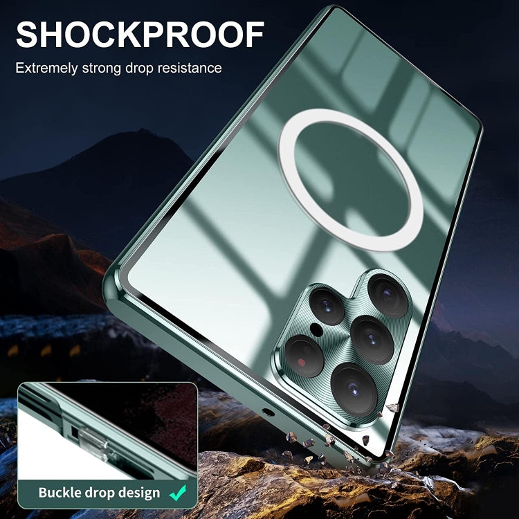 For Samsung Galaxy S22 Ultra 5G Lens Protector MagSafe Double Sided Magnetic Phone Case(Black) - Galaxy S22 Ultra 5G Cases by PMC TechLife | Online Shopping South Africa | PMC TechLife