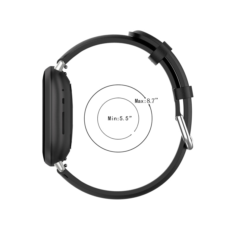 For Fitbit Versa 3 / Sense Genuine Leather Watch Band(Black) - free shipping - PMC TechLife - Order now!