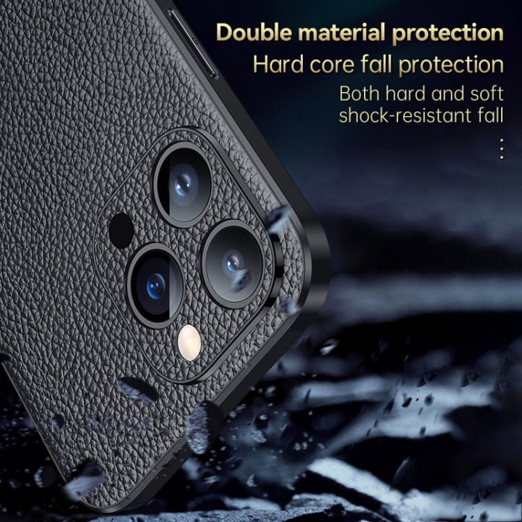 For iPhone 14 SULADA Famous Artisan Series Litchi Leather PC + TPU Phone Case(Dark Green) - iPhone 14 Cases by SULADA | Online Shopping South Africa | PMC TechLife