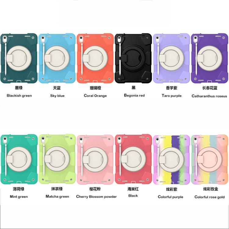 For iPad 2025 / 2022 360 Rotation PC+Silicone Tablet Case(Catharanthus Roseus) - iPad 2025 / 2022 Cases by PMC TechLife | Online Shopping South Africa | PMC TechLife | Buy Now Pay Later Mobicred