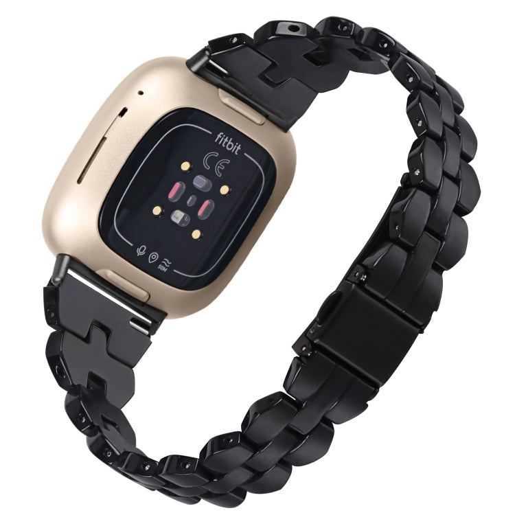 For Fitbit Versa 3 / Sense Universal Rhombus Resin Watch Band(Black) - free shipping - PMC TechLife - Order now!