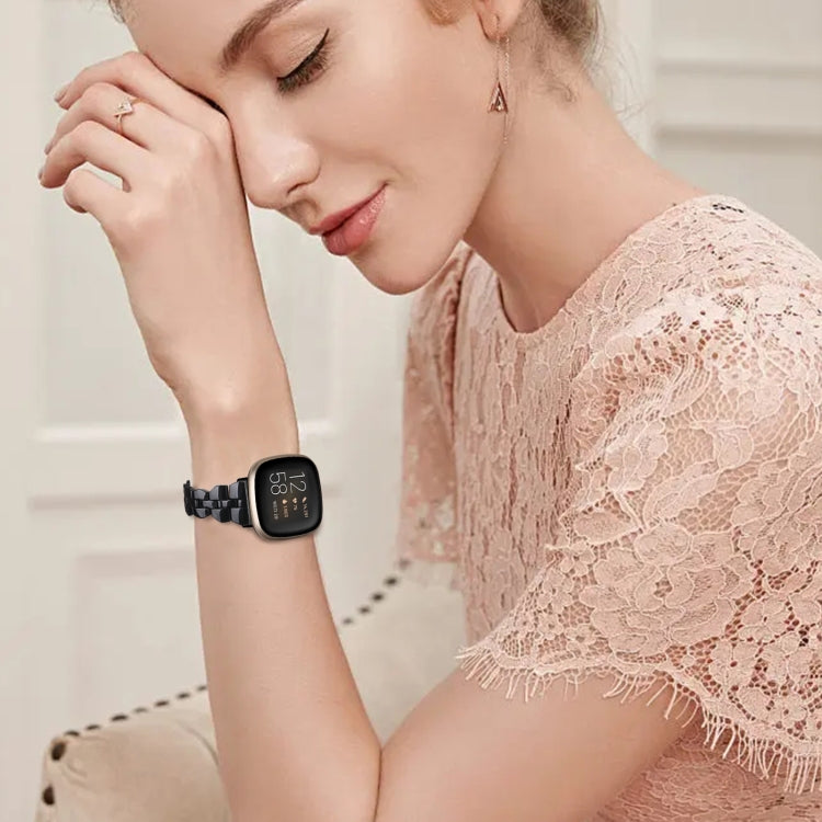 For Fitbit Versa 3 / Sense Universal Rhombus Resin Watch Band(Black) - free shipping - PMC TechLife - Order now!