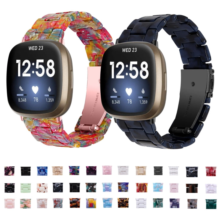 For Fitbit Versa 3 / Sense Universal Resin Watch Band(Dark Black Pink) - free shipping - PMC TechLife - Order now!