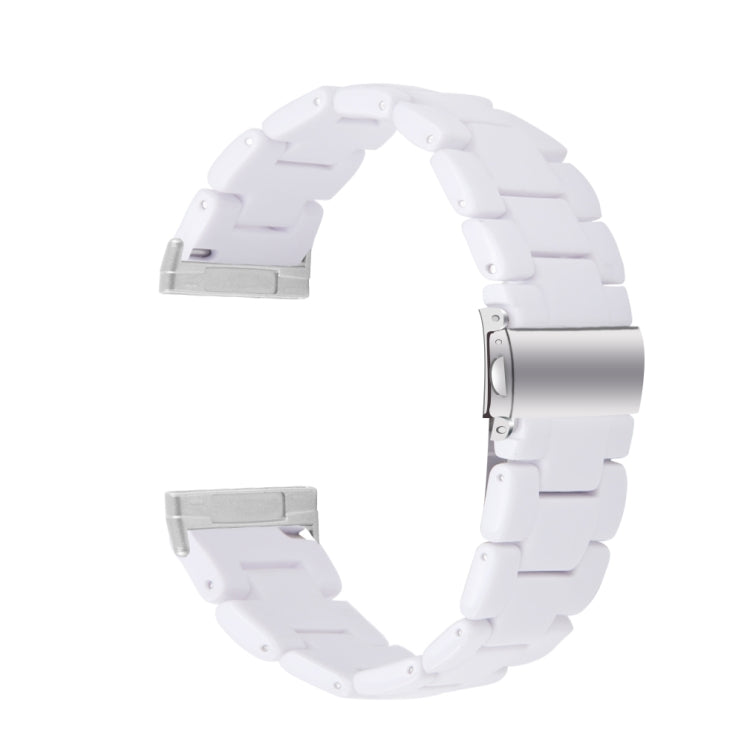 For Fitbit Versa 4 / Sense 2 Universal Resin Watch Band(White) - free shipping - PMC TechLife - Order now!