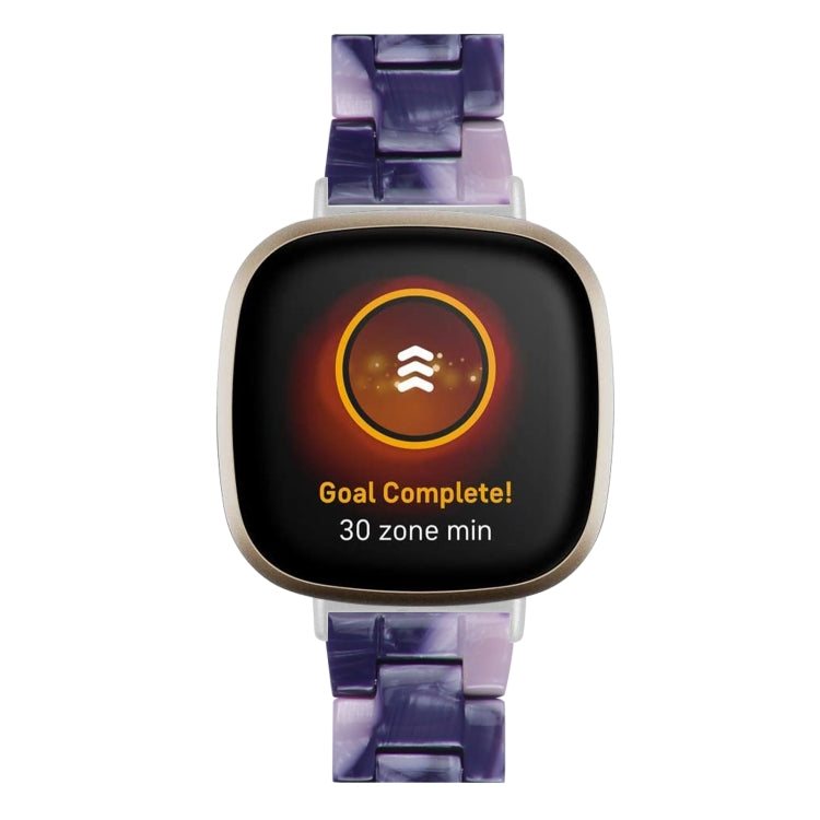 For Fitbit Versa 4 / Sense 2 Universal Resin Watch Band(Dark Black Pink) - free shipping - PMC TechLife - Order now!