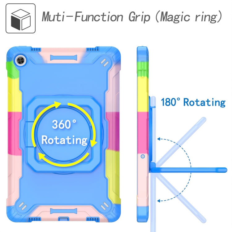 For Lenovo Tab M10 Plus 10.6 3rd Gen 2022 Silicone + PC Bracelet Holder Tablet Case(Camouflage + Blue) - free shipping - PMC TechLife - Order now!