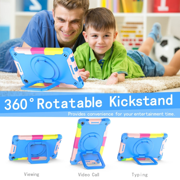 For Lenovo Tab M10 Plus 10.6 3rd Gen 2022 Silicone + PC Bracelet Holder Tablet Case(Camouflage + Blue) - free shipping - PMC TechLife - Order now!