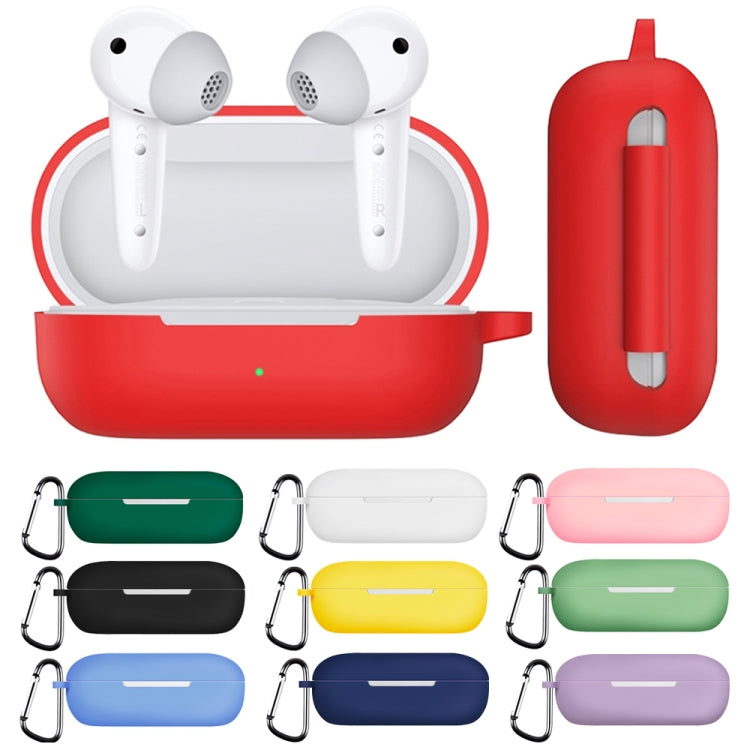 For Huawei FreeBuds SE Pure Color Bluetooth Earphone Silicone Case with Hook(Dark Blue) - Huawei Earphone Case by PMC TechLife | Online Shopping South Africa | PMC TechLife