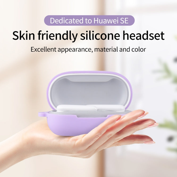 For Huawei FreeBuds SE Pure Color Bluetooth Earphone Silicone Case with Hook(Dark Green) - Huawei Earphone Case by PMC TechLife | Online Shopping South Africa | PMC TechLife