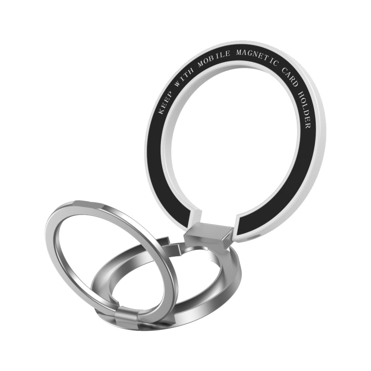 Car Magnetic Dual Axis Ring Phone Holder(Frosted White) - Ring Holder by PMC TechLife | Online Shopping South Africa | PMC TechLife