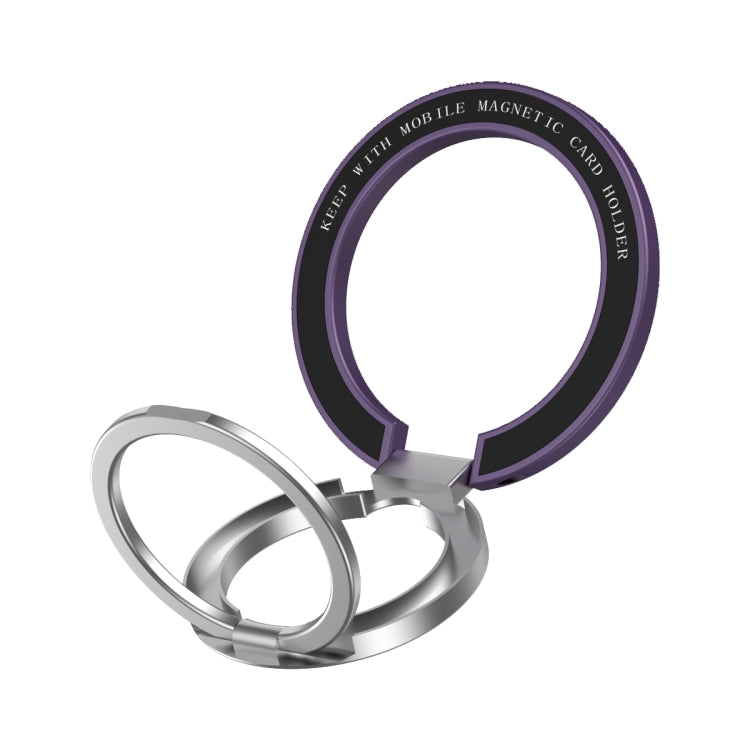 Car Magnetic Dual Axis Ring Phone Holder(Frosted Purple) - Ring Holder by PMC TechLife | Online Shopping South Africa | PMC TechLife