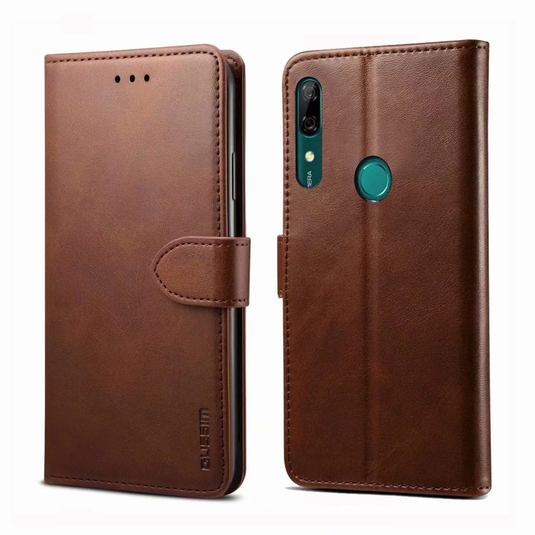 For Huawei Y9 Prime (2019) GUSSIM Business Style Horizontal Flip Leather Case with Holder & Card Slots & Wallet(Brown) - Huawei Cases by GUSSIM | Online Shopping South Africa | PMC TechLife | Buy Now Pay Later Mobicred