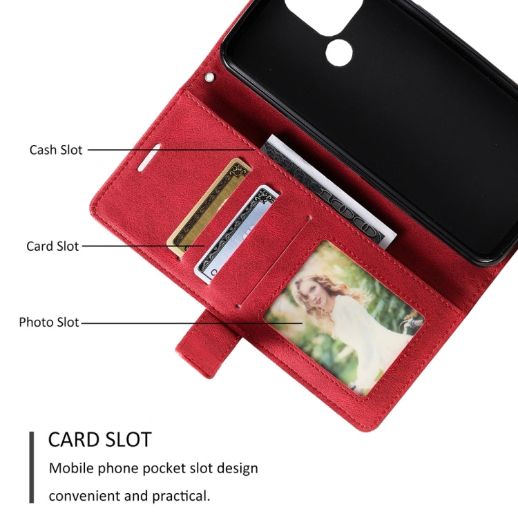 For Xiaomi Redmi A1+ Skin Feel Splicing Leather Phone Case(Red) - free shipping - PMC TechLife - Order now!