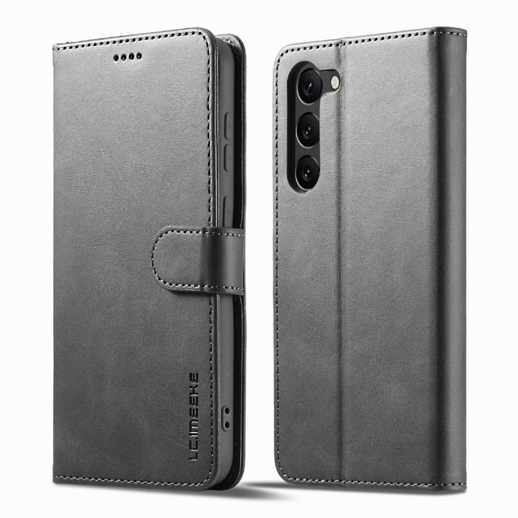 For Samsung Galaxy S23 5G LC.IMEEKE Calf Texture Horizontal Flip Leather Phone Case(Grey) - free shipping - PMC TechLife - Order now!