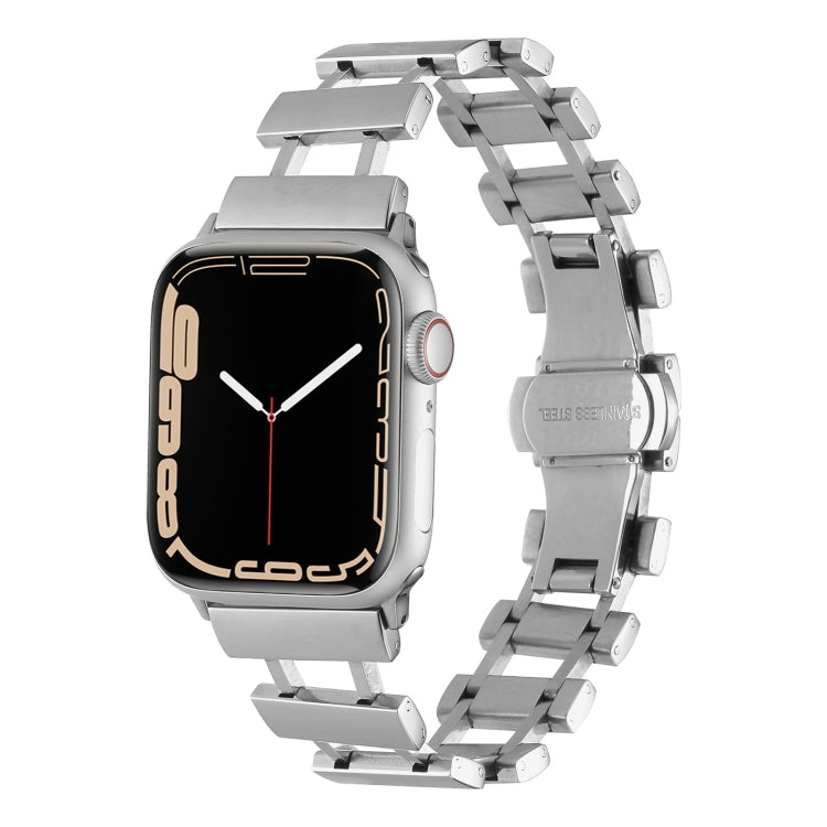 Hollow Stainless Steel Watch Band For Apple Watch Ultra 49mm / Series 8&7 45mm / SE 2&6&SE&5&4 44mm(Silver) - free shipping - PMC TechLife - Order now!