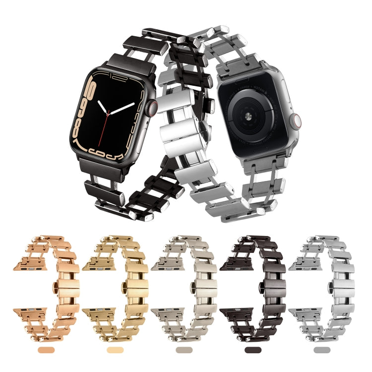 Hollow Stainless Steel Watch Band For Apple Watch Series 8&7 41mm / SE 2&6&SE&5&4 40mm / 3&2&1 38mm(Gold) - free shipping - PMC TechLife - Order now!