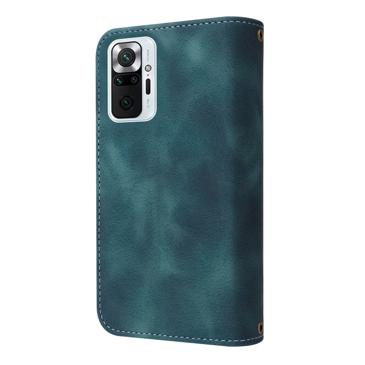 For Xiaomi Redmi Note 10 Pro 4G Multifunctional Card Slot Zipper Wallet Leather Phone Case(Blue) - Xiaomi Cases by PMC TechLife | Online Shopping South Africa | PMC TechLife | Buy Now Pay Later Mobicred