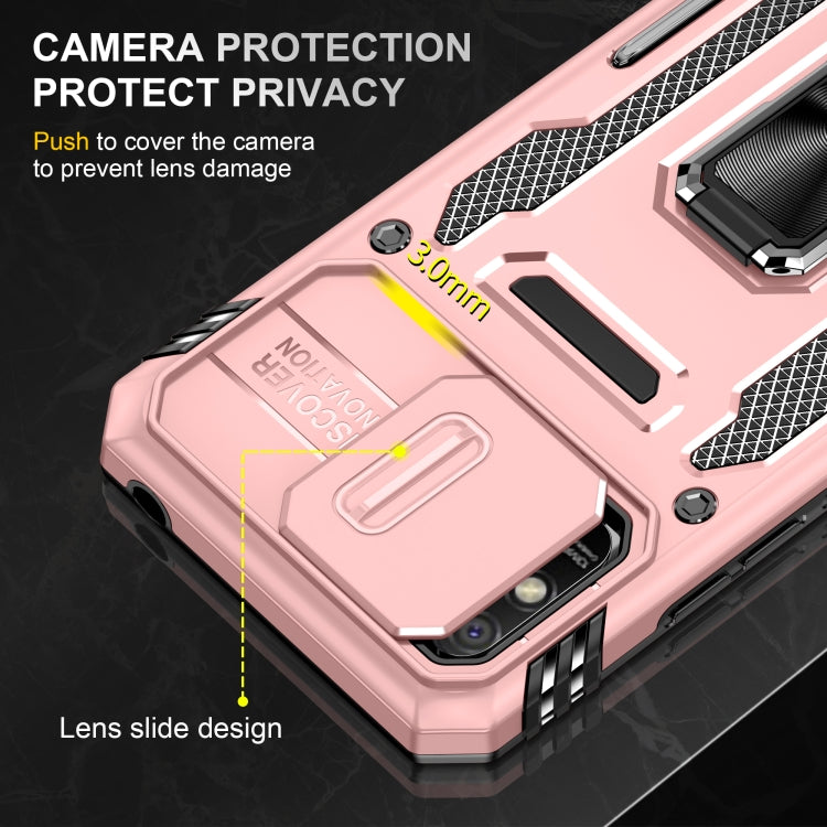 For Xiaomi Redmi 9A Armor PC + TPU Camera Shield Phone Case(Rose Gold) - free shipping - PMC TechLife - Order now!