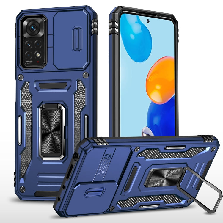 For Xiaomi Redmi Note 11 Pro Armor PC + TPU Camera Shield Phone Case(Navy Blue) - free shipping - PMC TechLife - Order now!