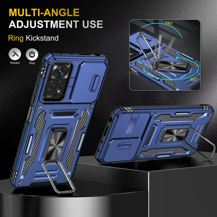 For Xiaomi Redmi Note 11 Pro Armor PC + TPU Camera Shield Phone Case(Navy Blue) - free shipping - PMC TechLife - Order now!