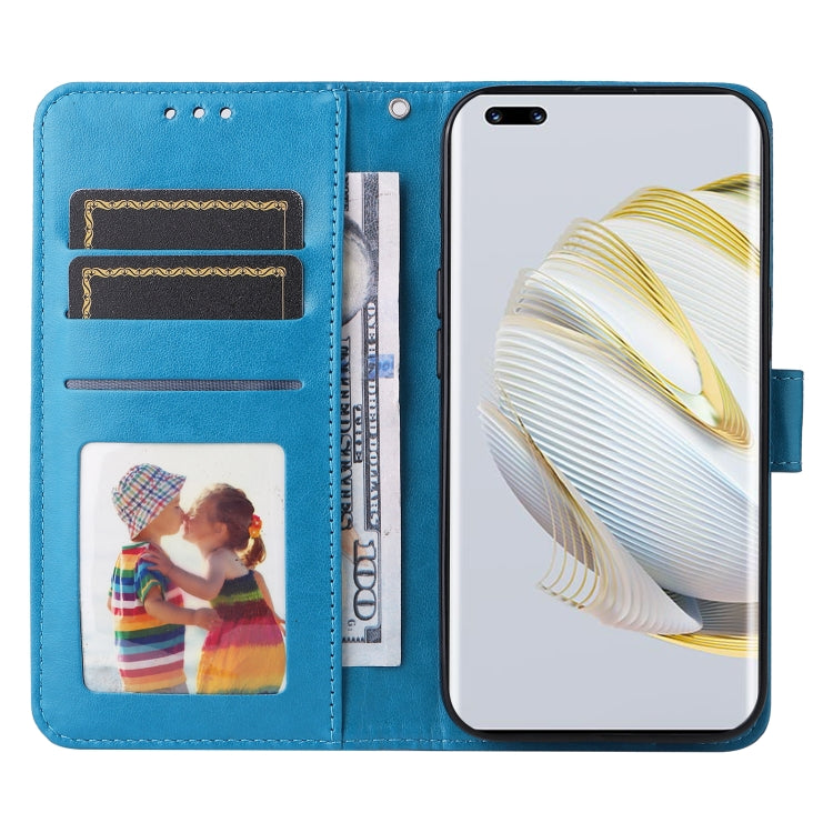 For Huawei nova 10 Embossed Sunflower Leather Phone Case(Blue) - free shipping - PMC TechLife - Order now!