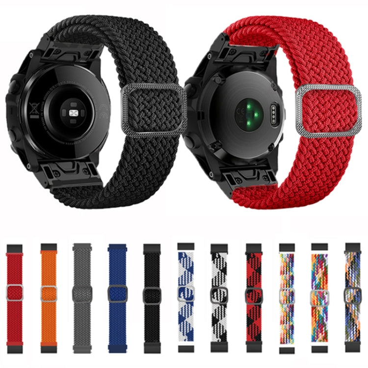 Compatible with Garmin Fenix 7X Adjustable Nylon Braided Elasticity Watch Band(Colorful Denim) - free shipping - PMC TechLife - Order now!