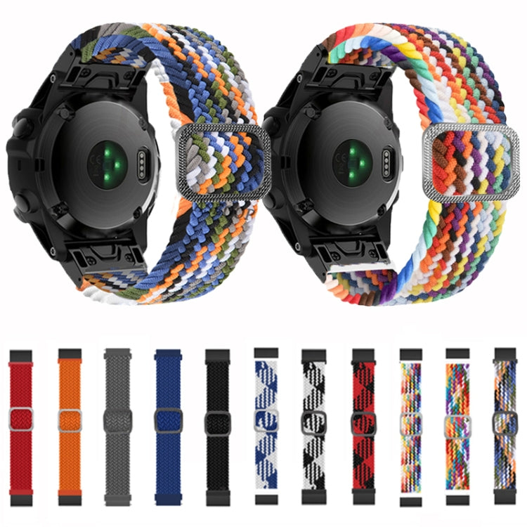 Compatible with Garmin Fenix 7 Adjustable Nylon Braided Elasticity Watch Band(Red) - free shipping - PMC TechLife - Order now!