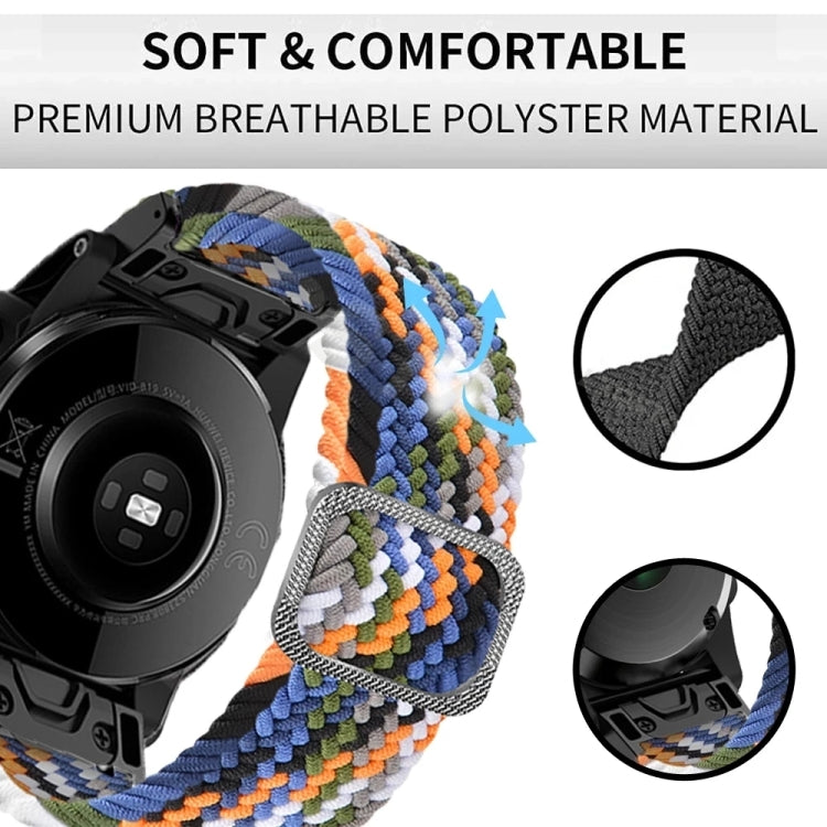 Compatible with Garmin Fenix 7 Adjustable Nylon Braided Elasticity Watch Band(Red) - free shipping - PMC TechLife - Order now!
